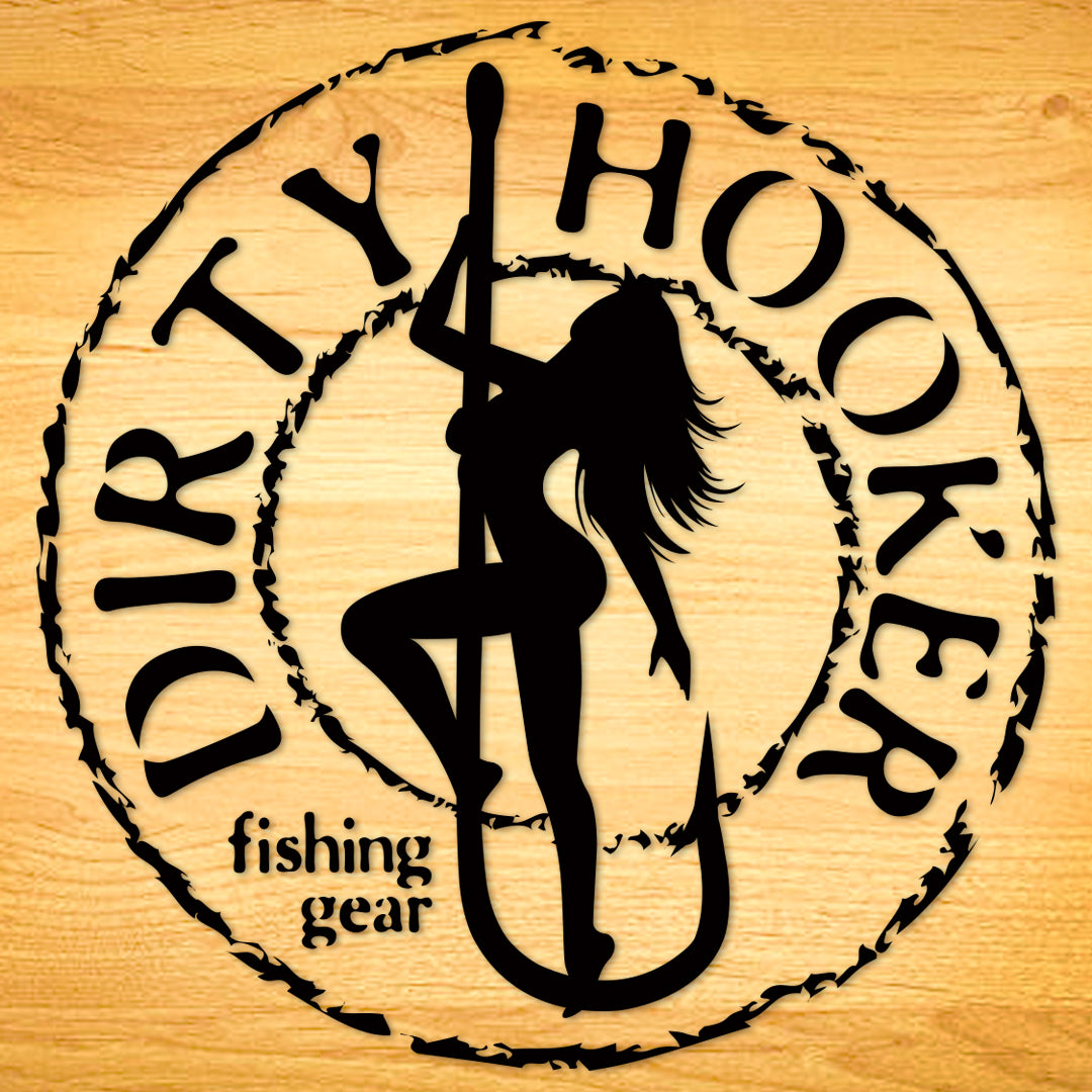 Dirty Hooker Round Decal Large Decal / Blue