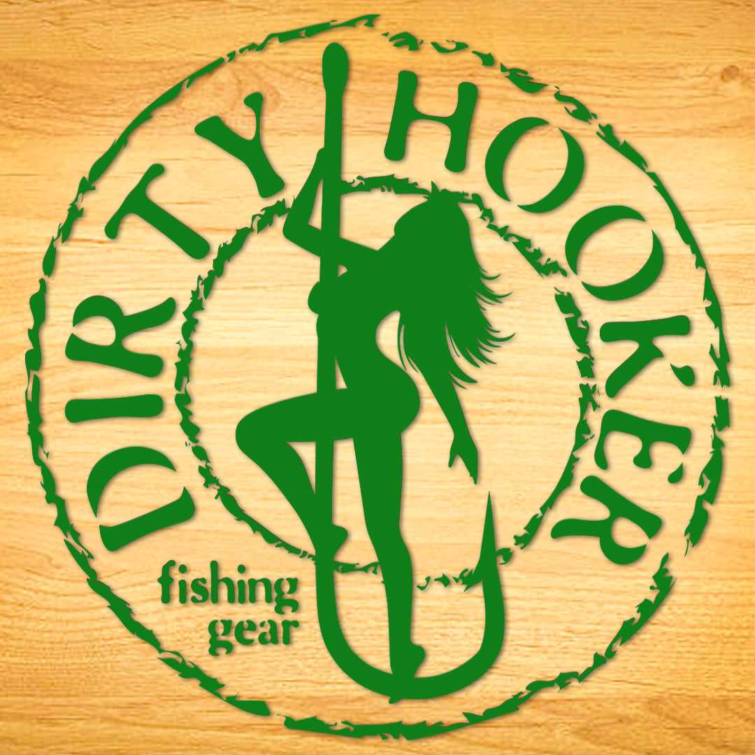 Dirty Hooker Round Decal Large Decal / Blue
