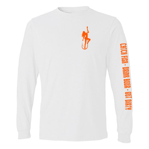 Dirty Hooker Classic Orange Lightweight Long Sleeve T-Shirt