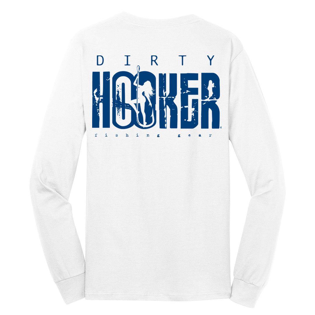 Dirty Hooker Classic Navy Blue Long Sleeve T-Shirt
