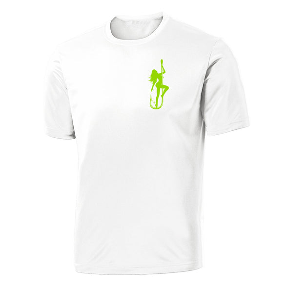 Dirty Hooker Classic Green on White Short Sleeve Dry Fit