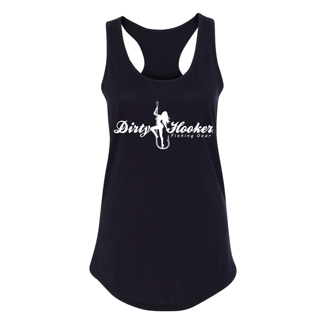 Dirty Hooker Script 1 Ladies Tank Top Script 1 Tank Top / Heather Grey / L