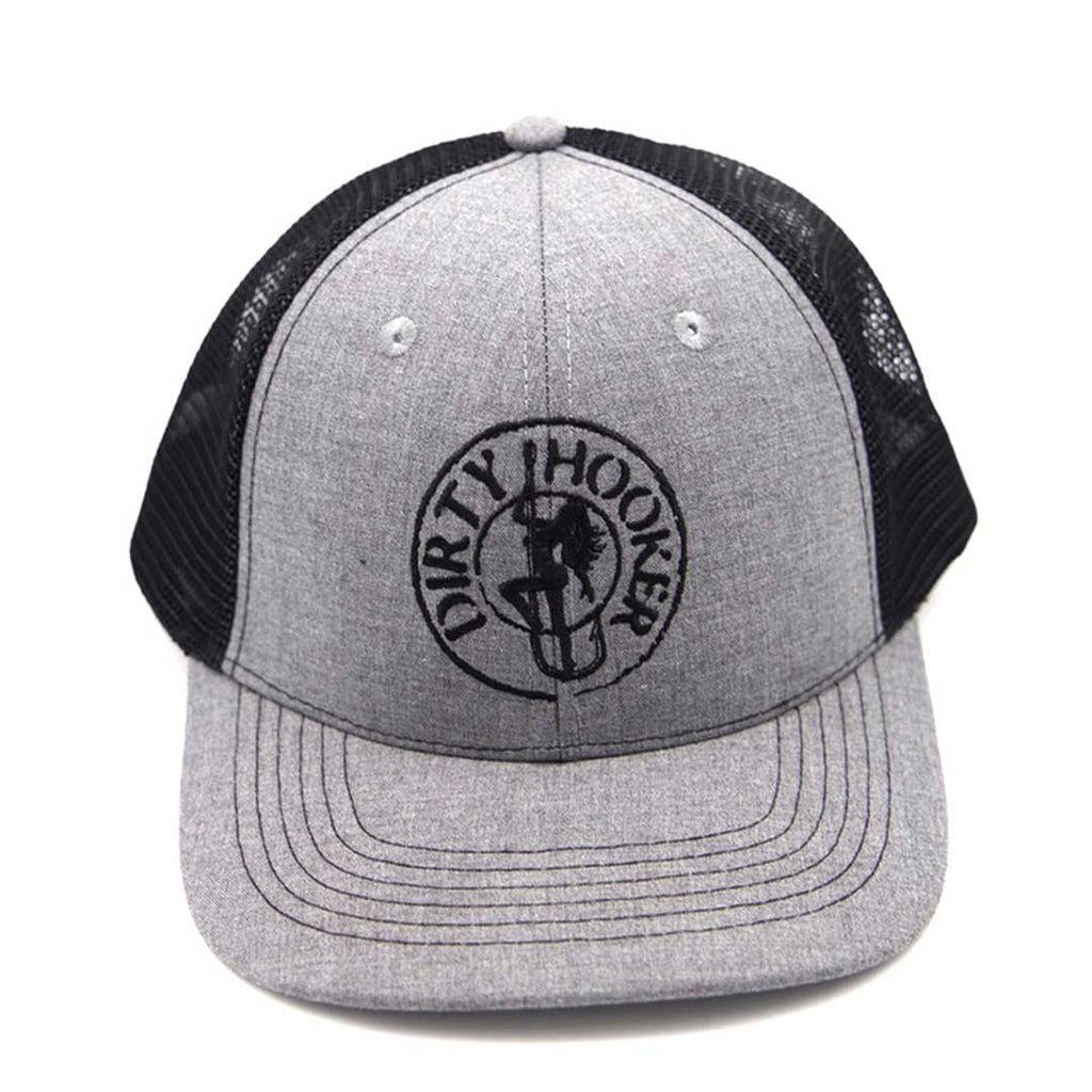 Dirty Hooker Deluxe Hat Heather Grey and Black