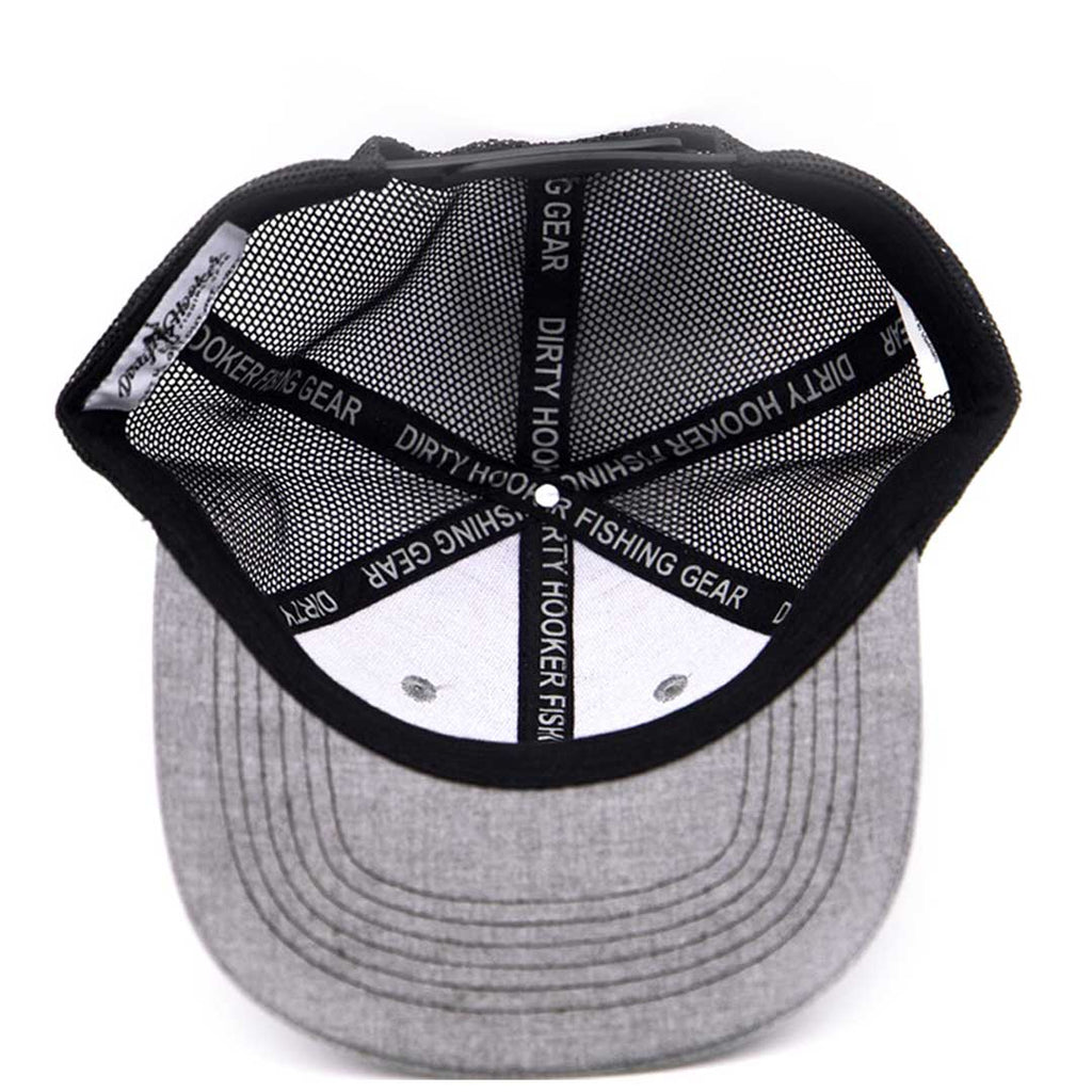 Dirty Hooker Deluxe Hat Heather Grey and Black