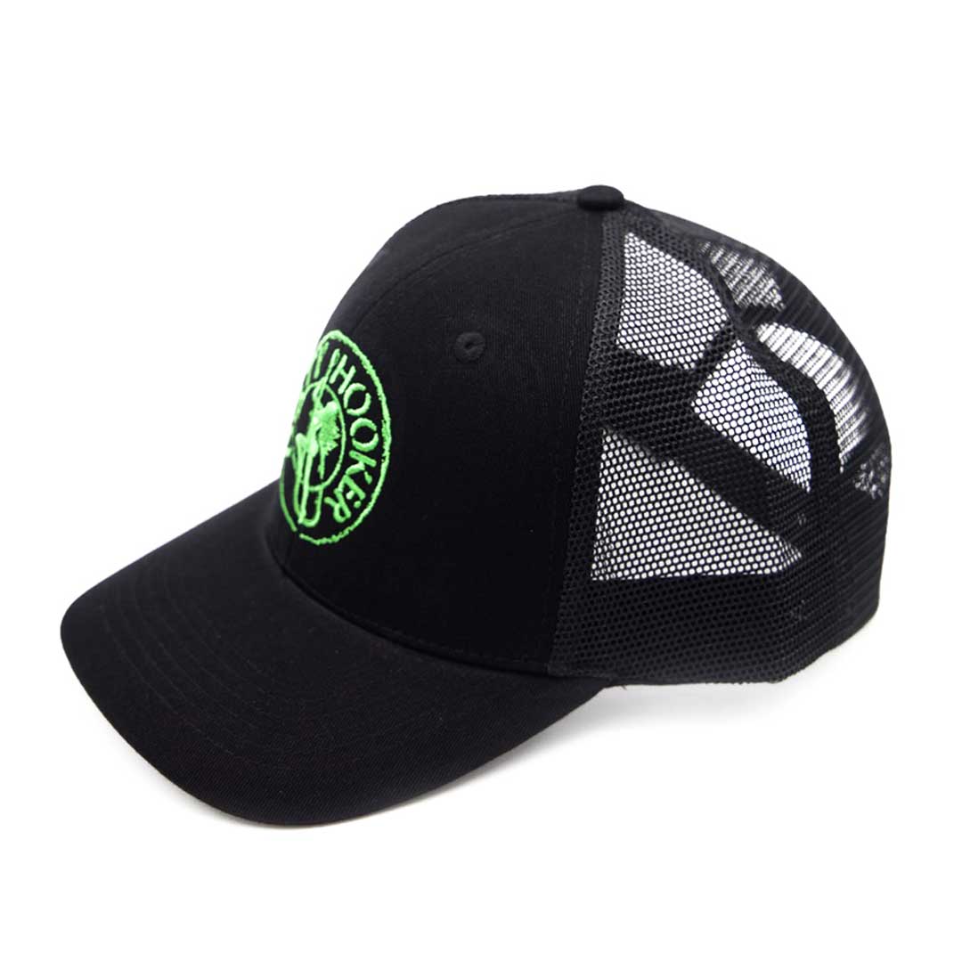 Dirty Hooker COMBO: Black T-Shirt with DH Classic Green & Premium Black Hat