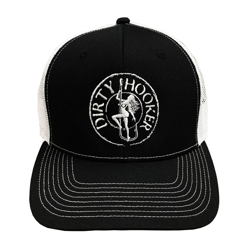 Dirty Hooker COMBO: White Dry Fit with DH Florida & Deluxe Black and White Hat