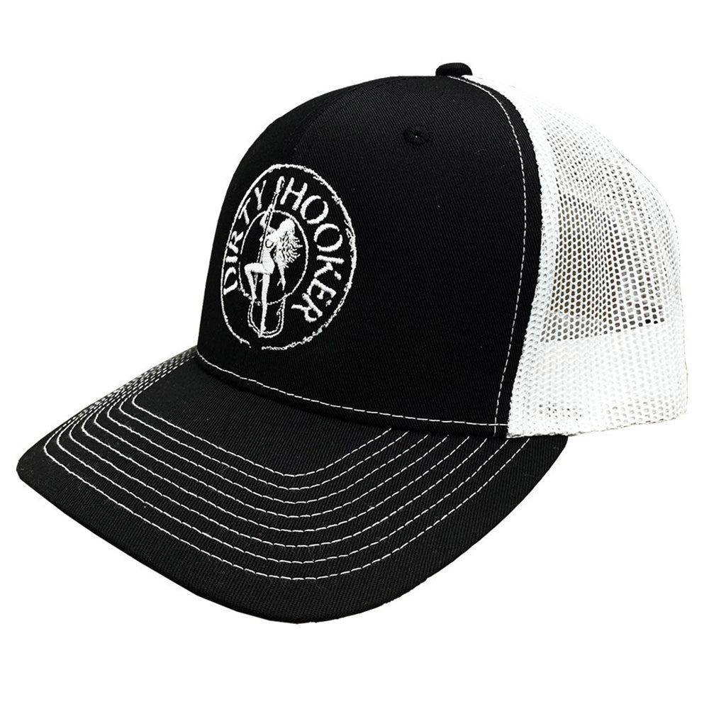 Dirty Hooker COMBO: White Dry Fit with DH Florida & Deluxe Black and White Hat