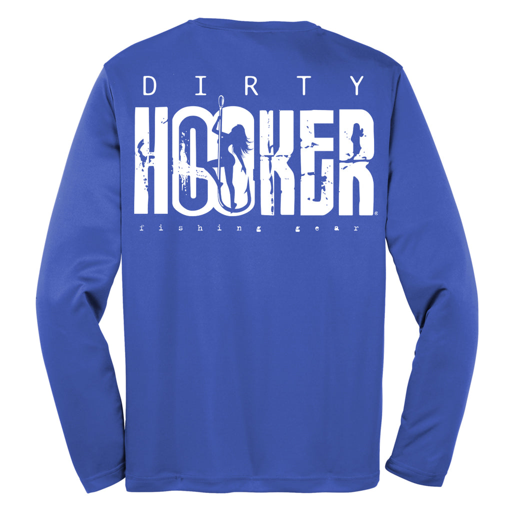 Dirty Hooker Classic White on Royal Blue Dry Fit