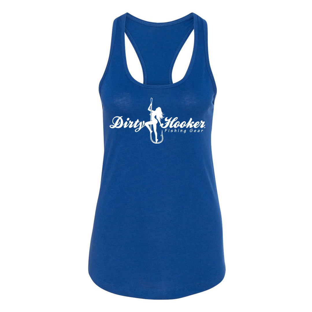 dirty hooker fishing gear tank top Dirty Hooker Script 1 Ladies Tank Top Script 1 Tank Top / Aqua / XXL
