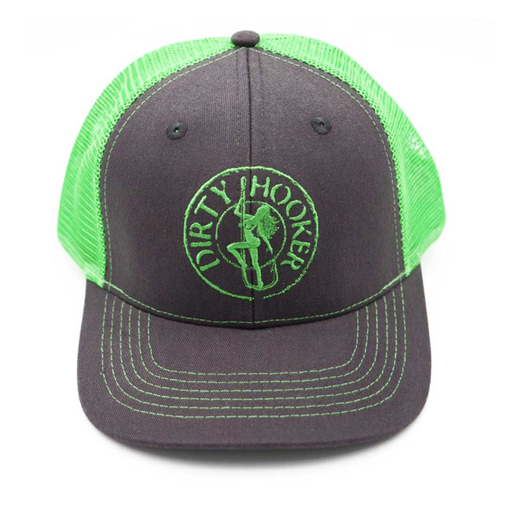 Dirty Hooker Deluxe Hat Bright Green