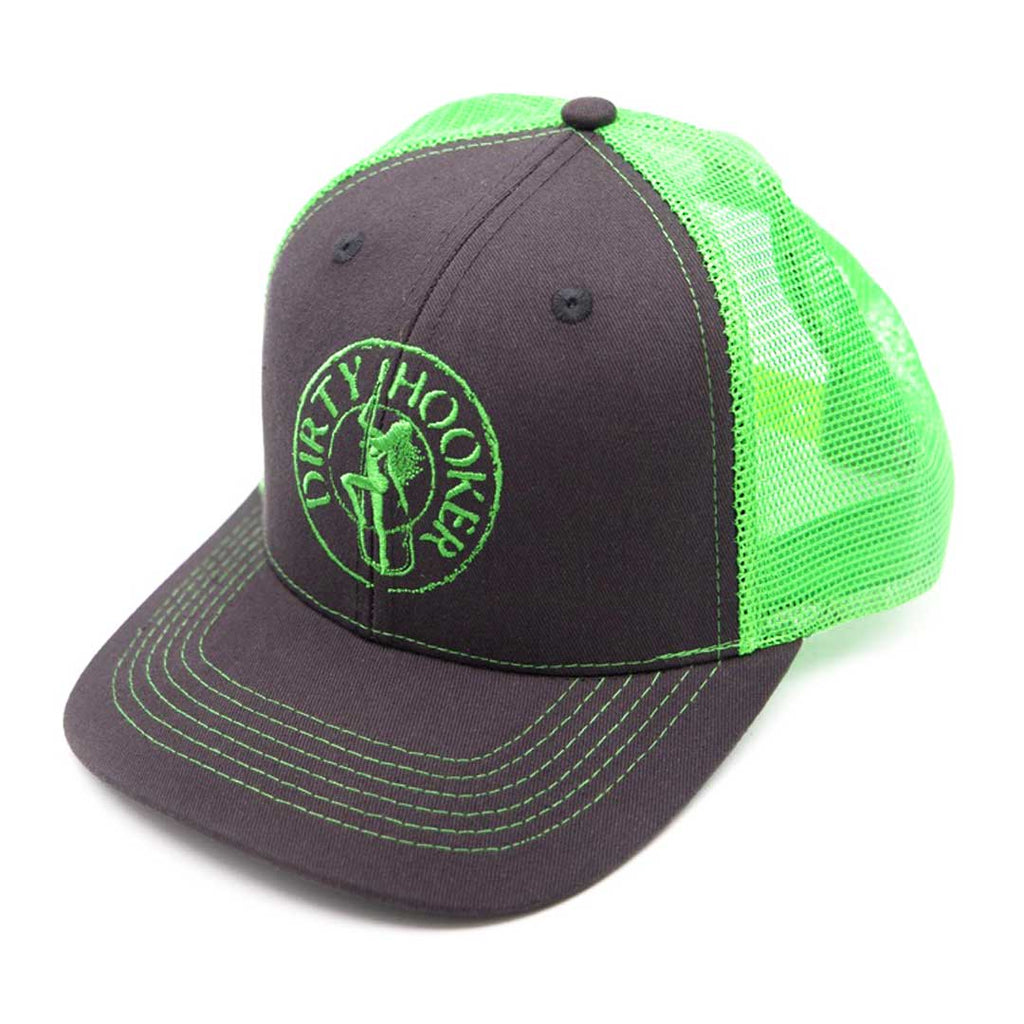 Dirty Hooker Deluxe Hat Bright Green