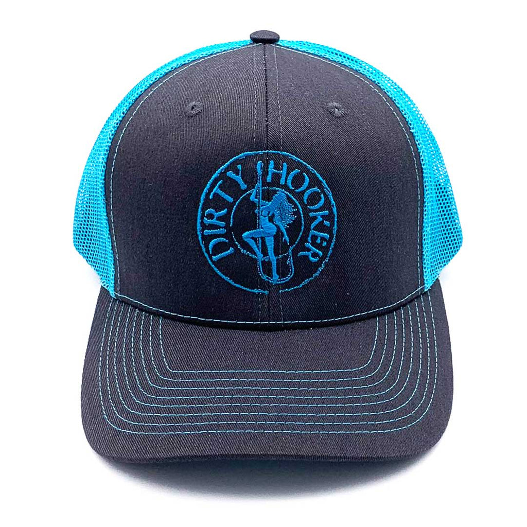 Dirty Hooker COMBO: Charcoal Dry Fit with Classic Light Blue & Charcoal and Light Blue Hat