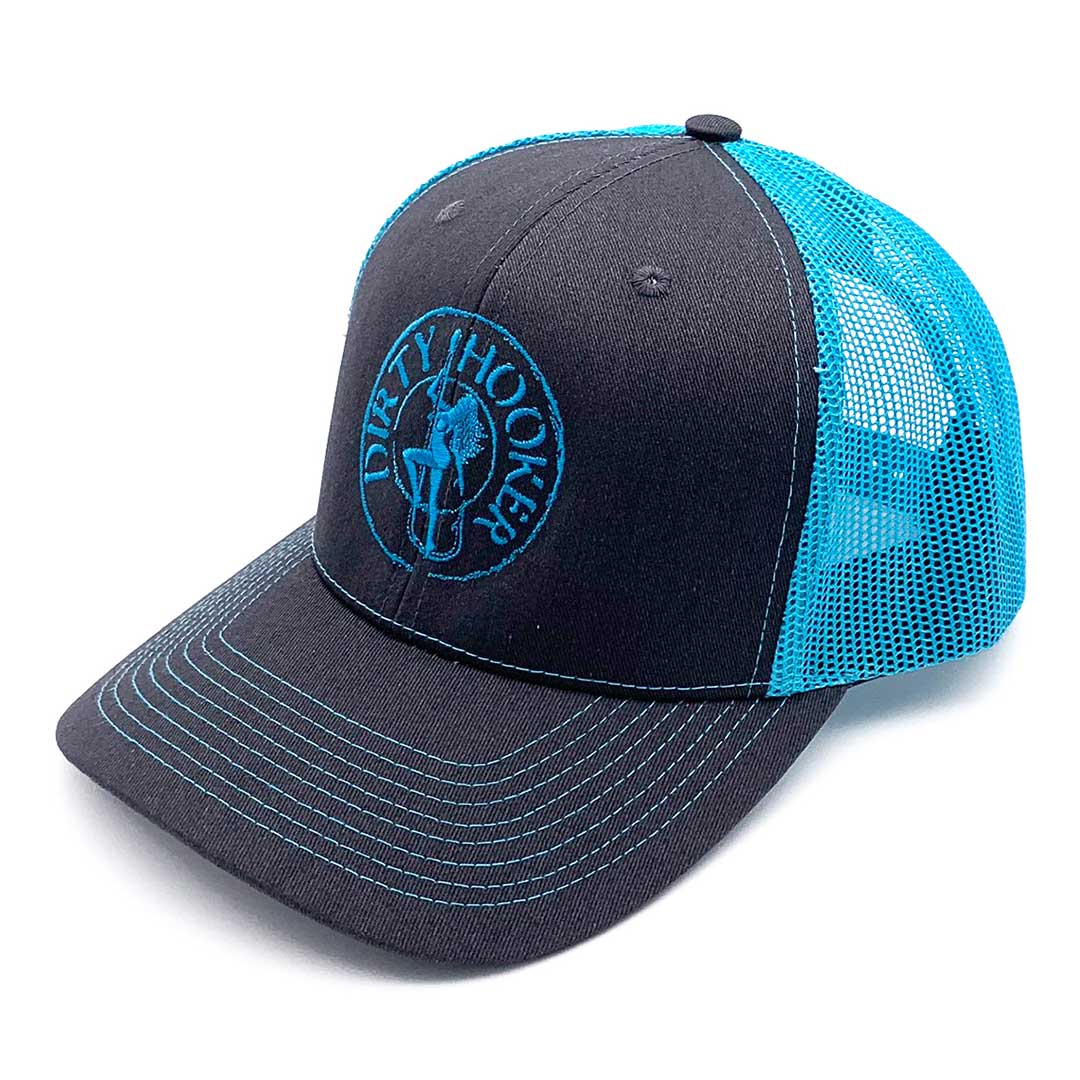 Dirty Hooker COMBO: Charcoal Dry Fit with Classic Light Blue & Charcoal and Light Blue Hat
