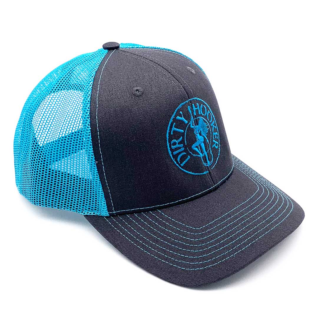 Dirty Hooker COMBO: Charcoal Dry Fit with Classic Light Blue & Charcoal and Light Blue Hat