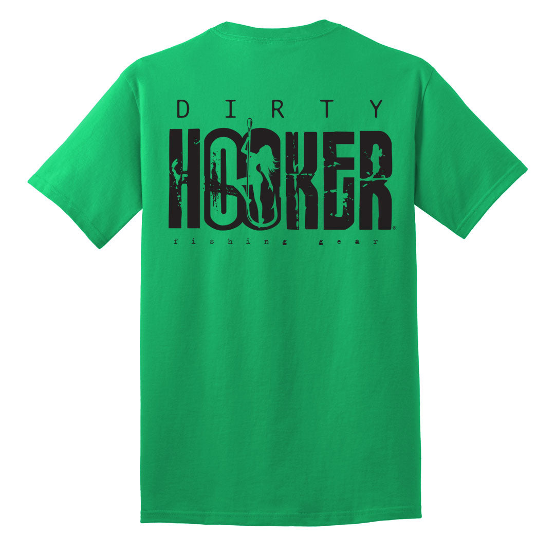 dirty hooker fishing gear tank top Dirty Hooker Classic Black T-Shirt T-Shirt / Lucky Green / XXL