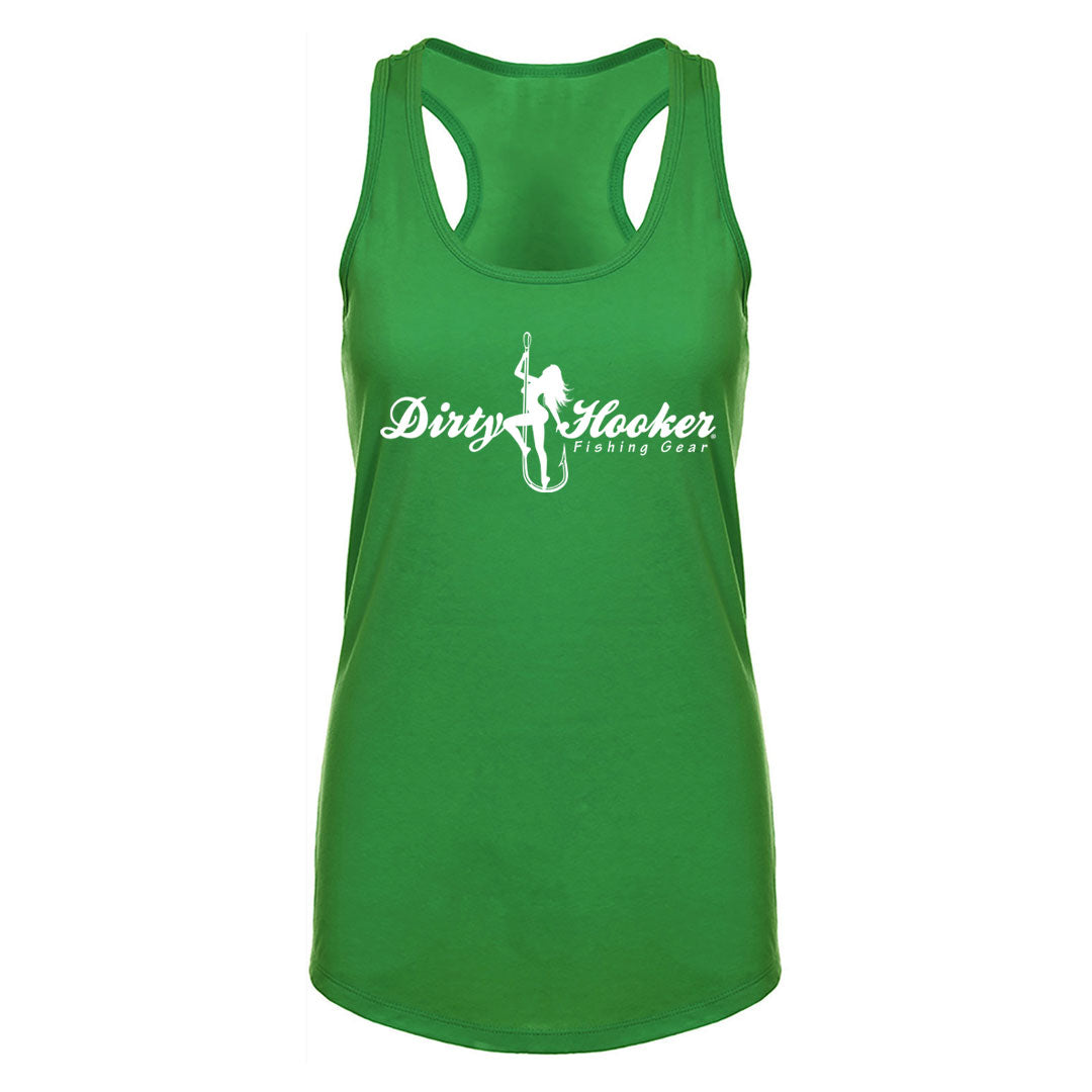 dirty hooker fishing gear tank top Dirty Hooker Script 1 Ladies Tank Top Script 1 Tank Top / Aqua / XXL