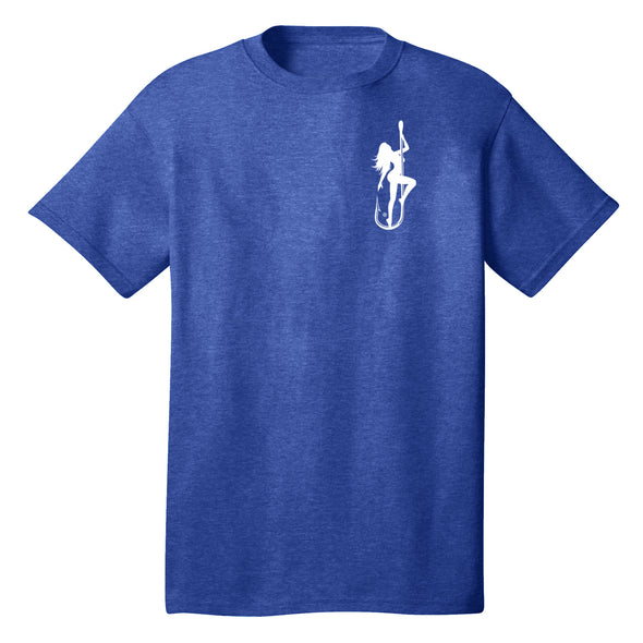 Dirty Hooker Classic White on Blue T-Shirt