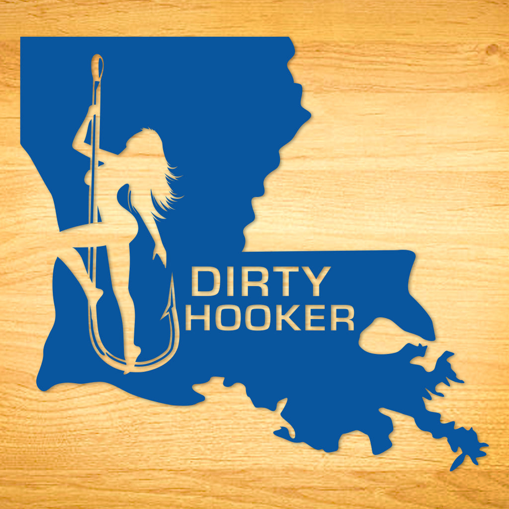 Dirty Hooker Louisiana Decal – Dirty Hooker Fishing Gear