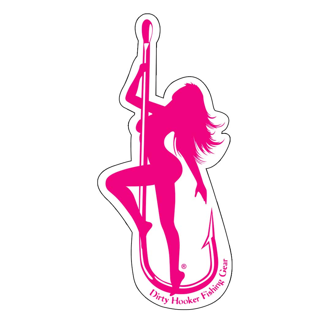 dirty hooker fishing Dirty Hooker Premium Sticker Sticker / Blue