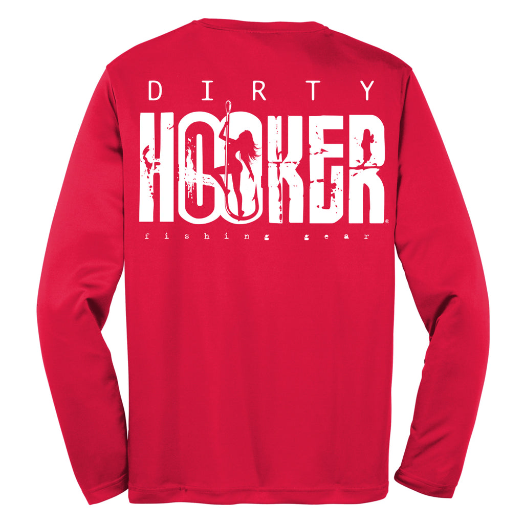 Dirty Hooker Classic White On Red Dry Fit Dry Fit / Red / S