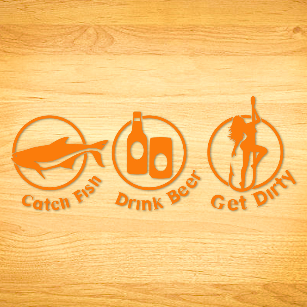 Dirty Hooker Catch, Drink, Dirty Decal