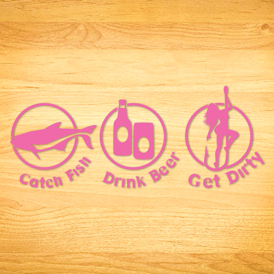 Dirty Hooker Catch, Drink, Dirty Decal