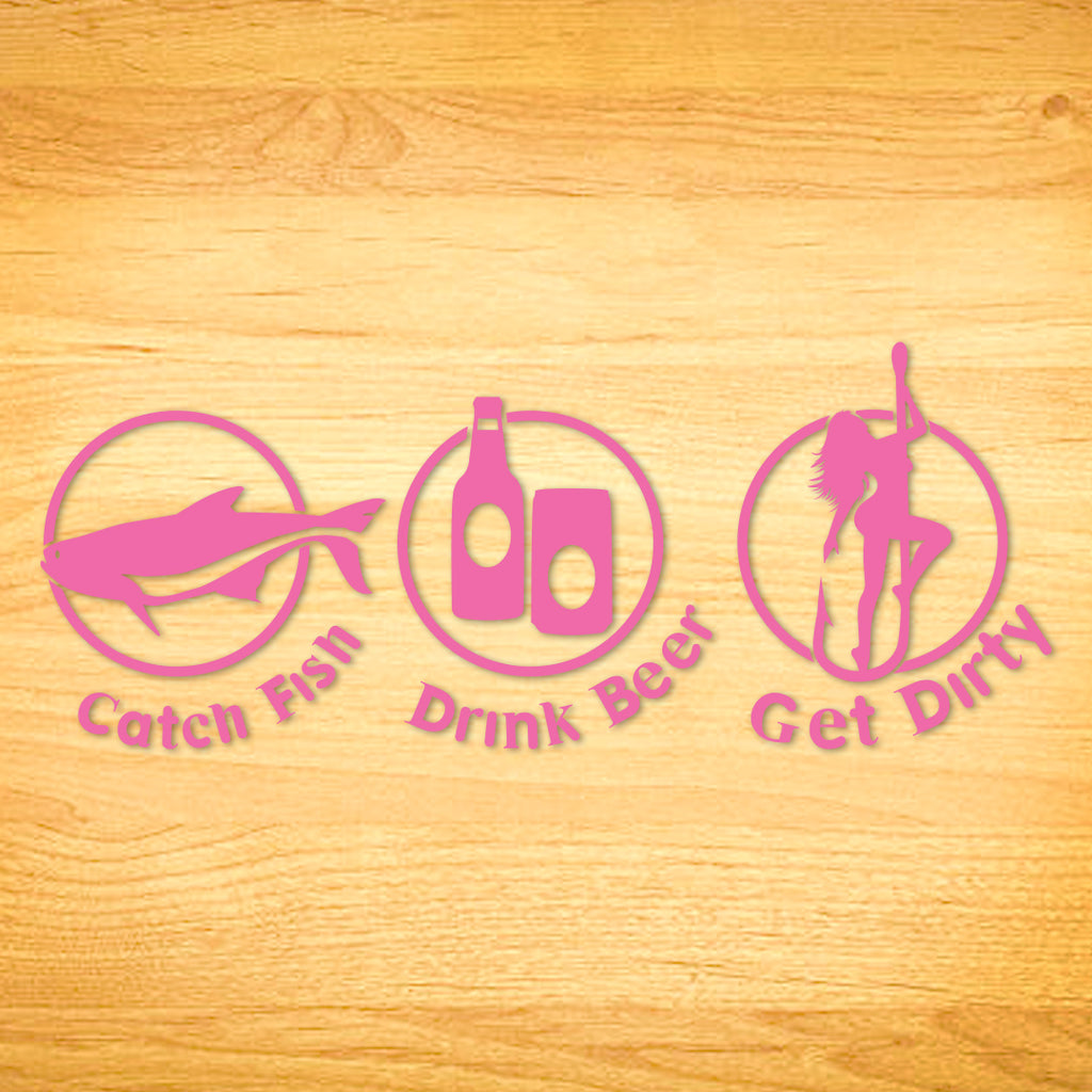 Dirty Hooker Catch, Drink, Dirty Decal