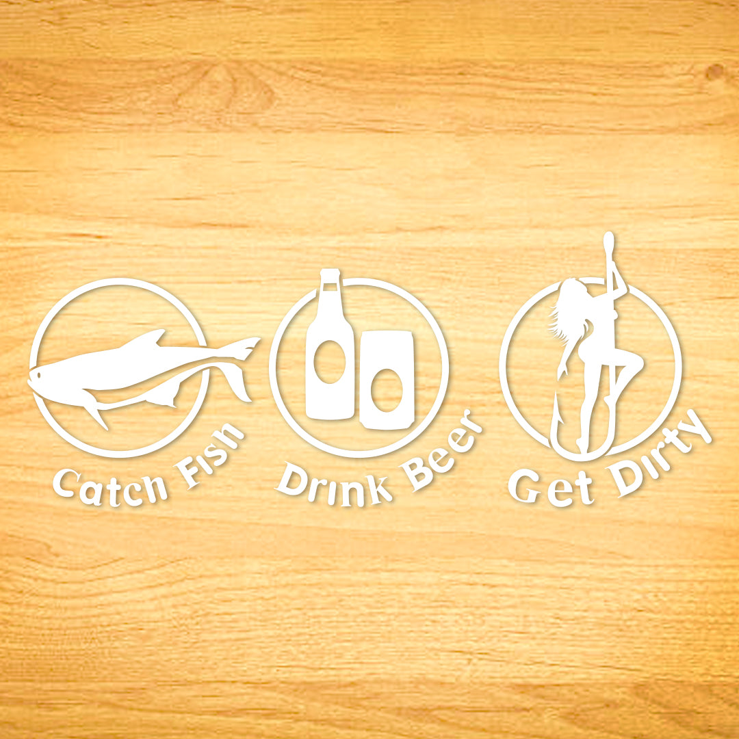 Dirty Hooker Catch, Drink, Dirty Decal