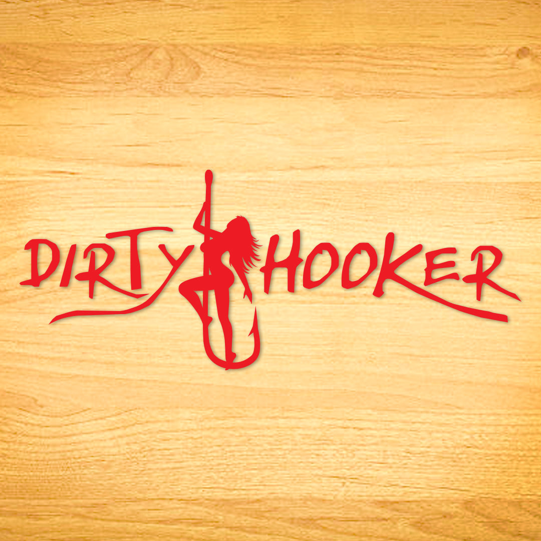 Dirty Hooker Script Decal – Dirty Hooker Fishing Gear